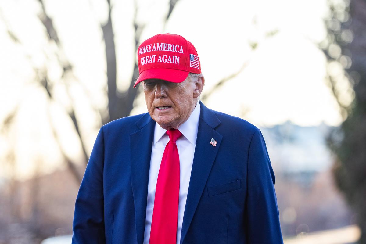 US President Donald Trump departs the White House in Washington, DC, 28 February 2025. Photo: EPA-EFE / JIM LO SCALZO