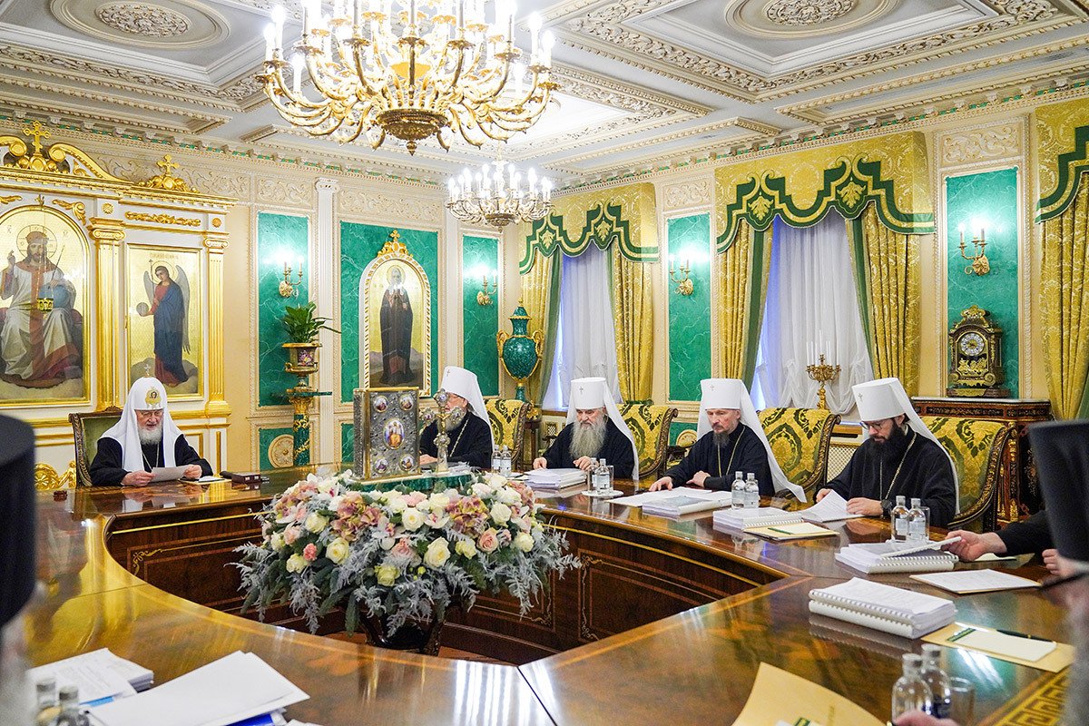 Заседание Священного Синода Русской Православной Церкви. Фото: Сергей Власов / patriarchia.ru