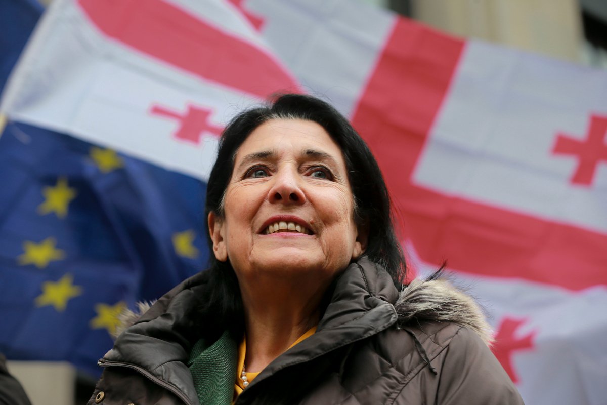 Саломе Зурабишвили. Фото: Zurab Tsertsvadze / AP Photo / Scanpix / LETA