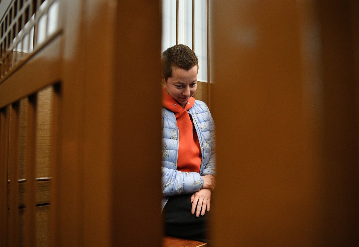 Евгения Беркович в зале Замоскворецкого районного суда Москвы, 5 мая 2023 года. Фото: Антон Новодережкин / Коммерсантъ / Sipa USA / Vida Press