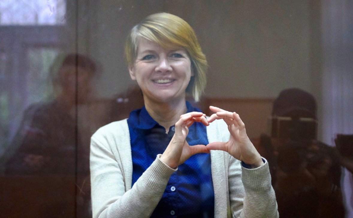 Olga Komleva in court on 29 July. Photo: SOTAvision