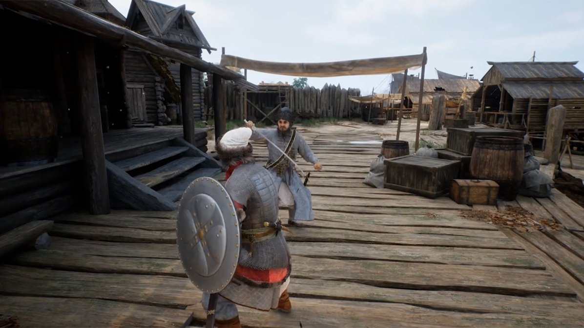 Скриншоты, демонстрирующие бой в игре Смута. Источник: vkplay.ru