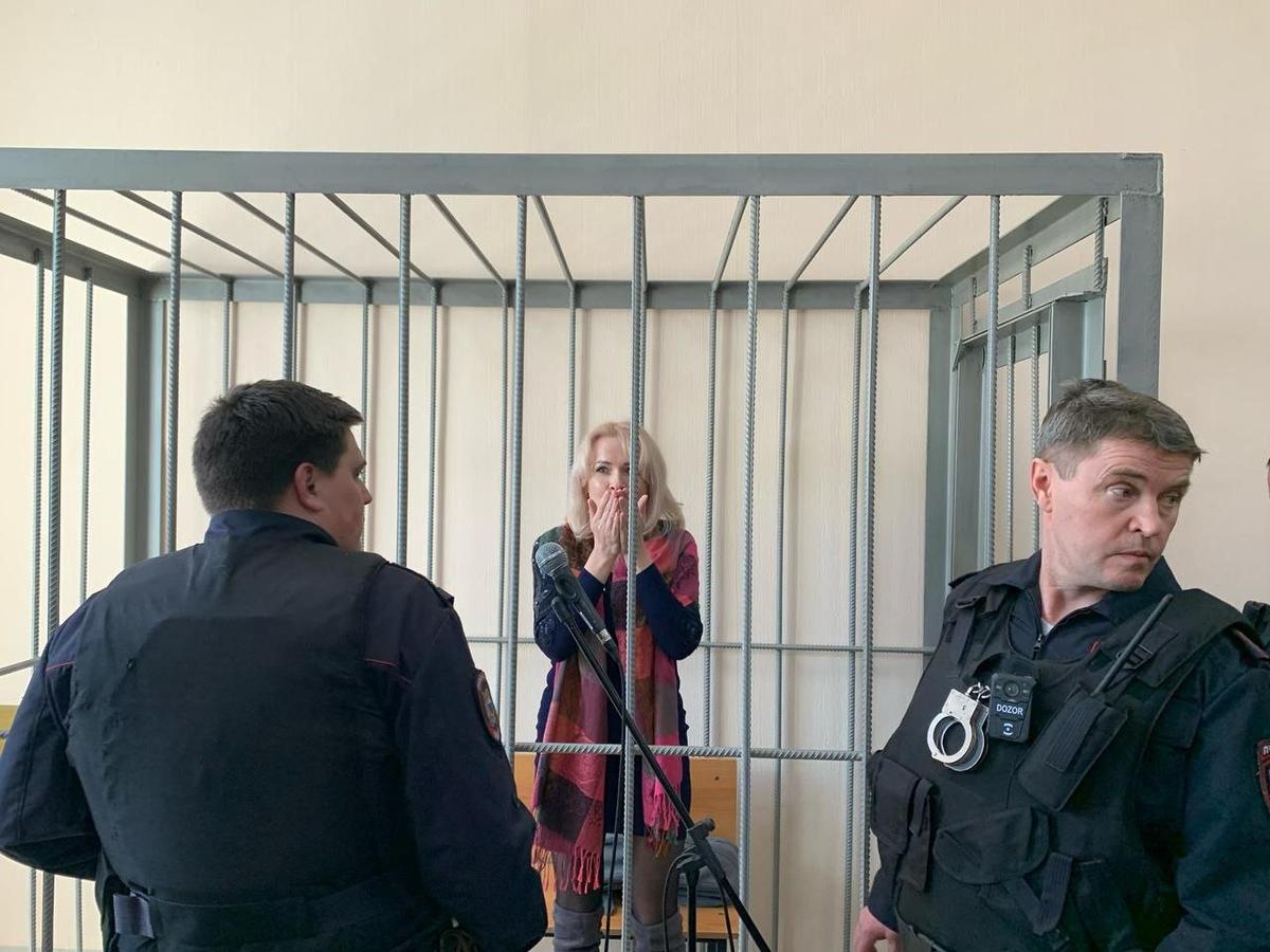 Marina Ponomarenko in court for her sentencing, 27 March 2025. Photo: Free Marina Ponomarenko / Telegram