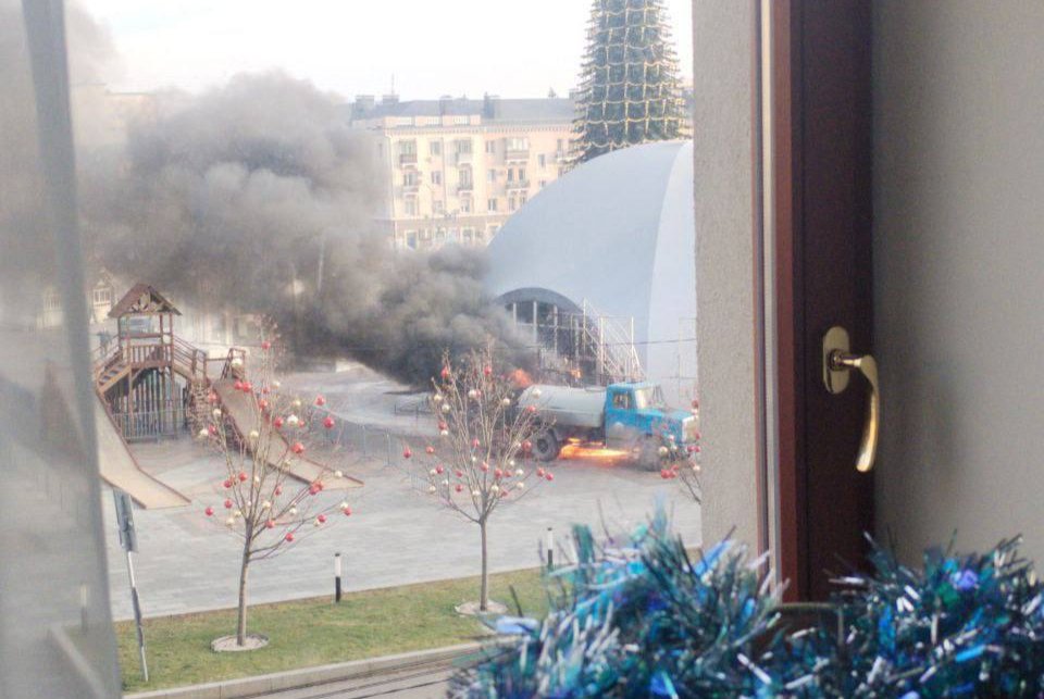 Последствия обстрела Белгорода. Фото: Baza