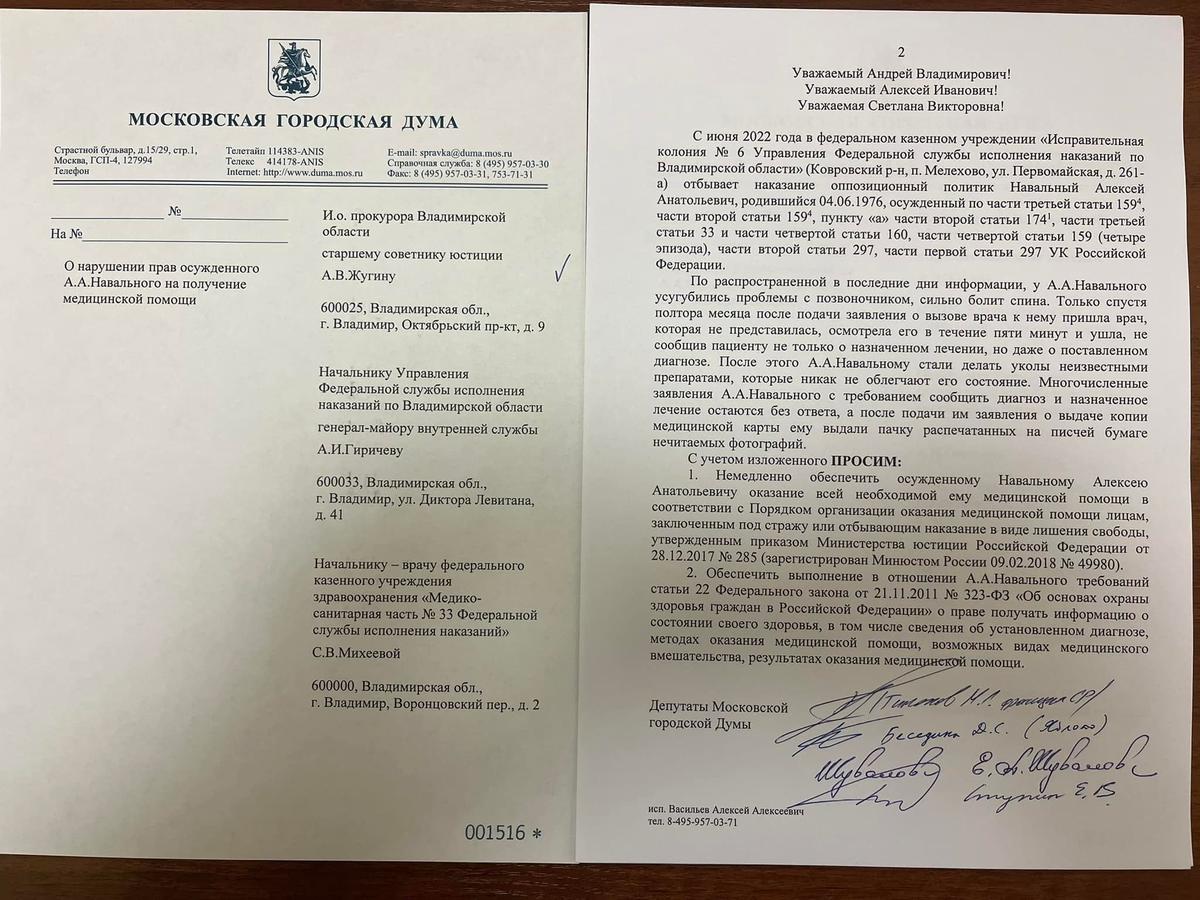 Депутатский запрос. Фото: Facebook