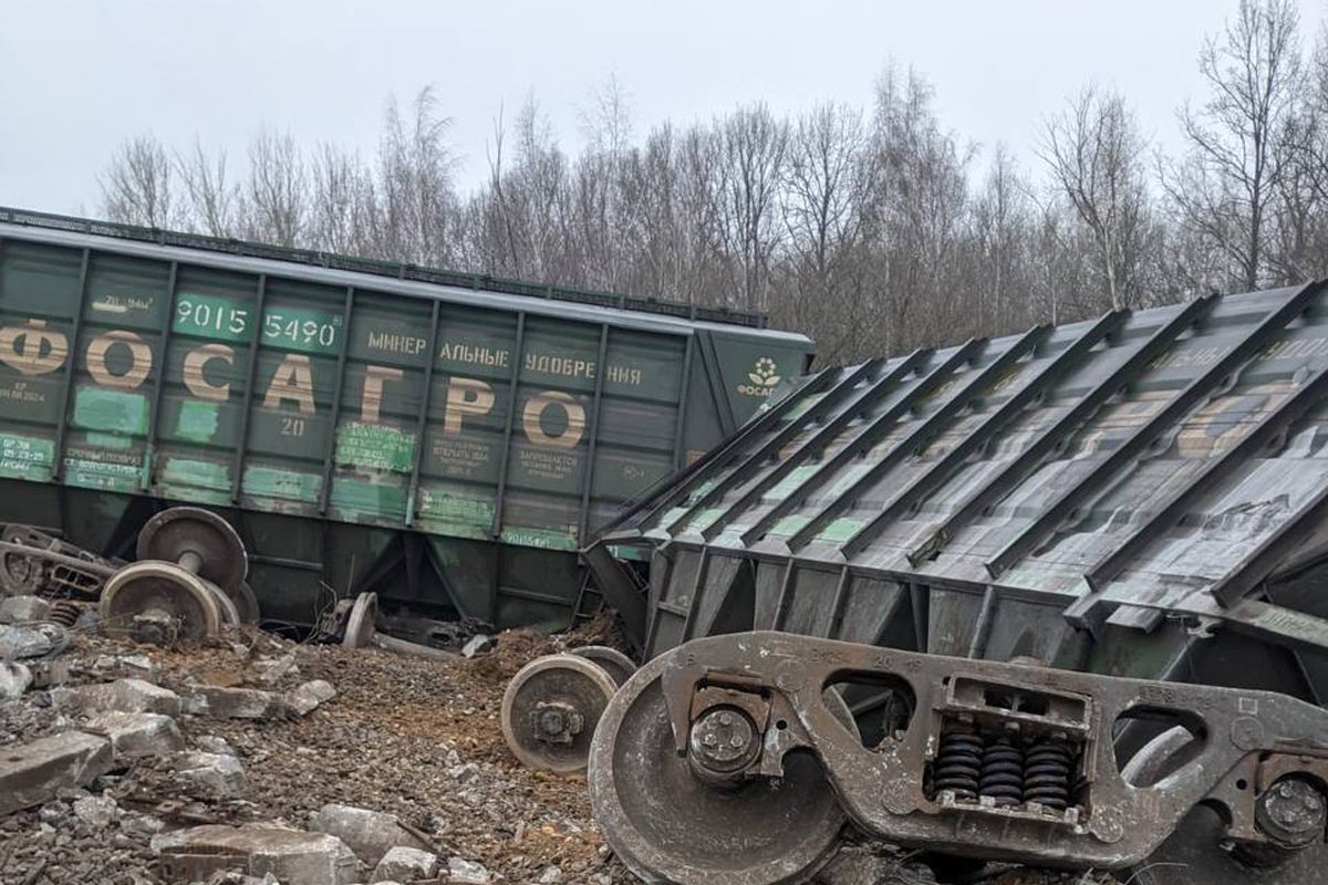 Последствия схода вагонов в Рязанской области, 11 ноября 2023 года. Фото: Московская межрегиональная транспортная прокуратура