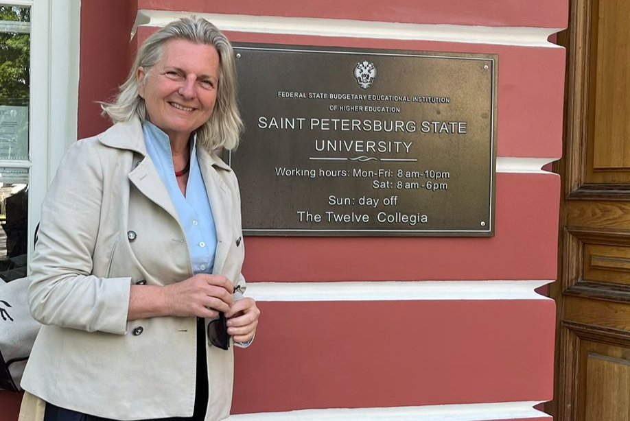 Карин Кнайсль в Санкт-Петербурге. Фото: личная страница в Twitter