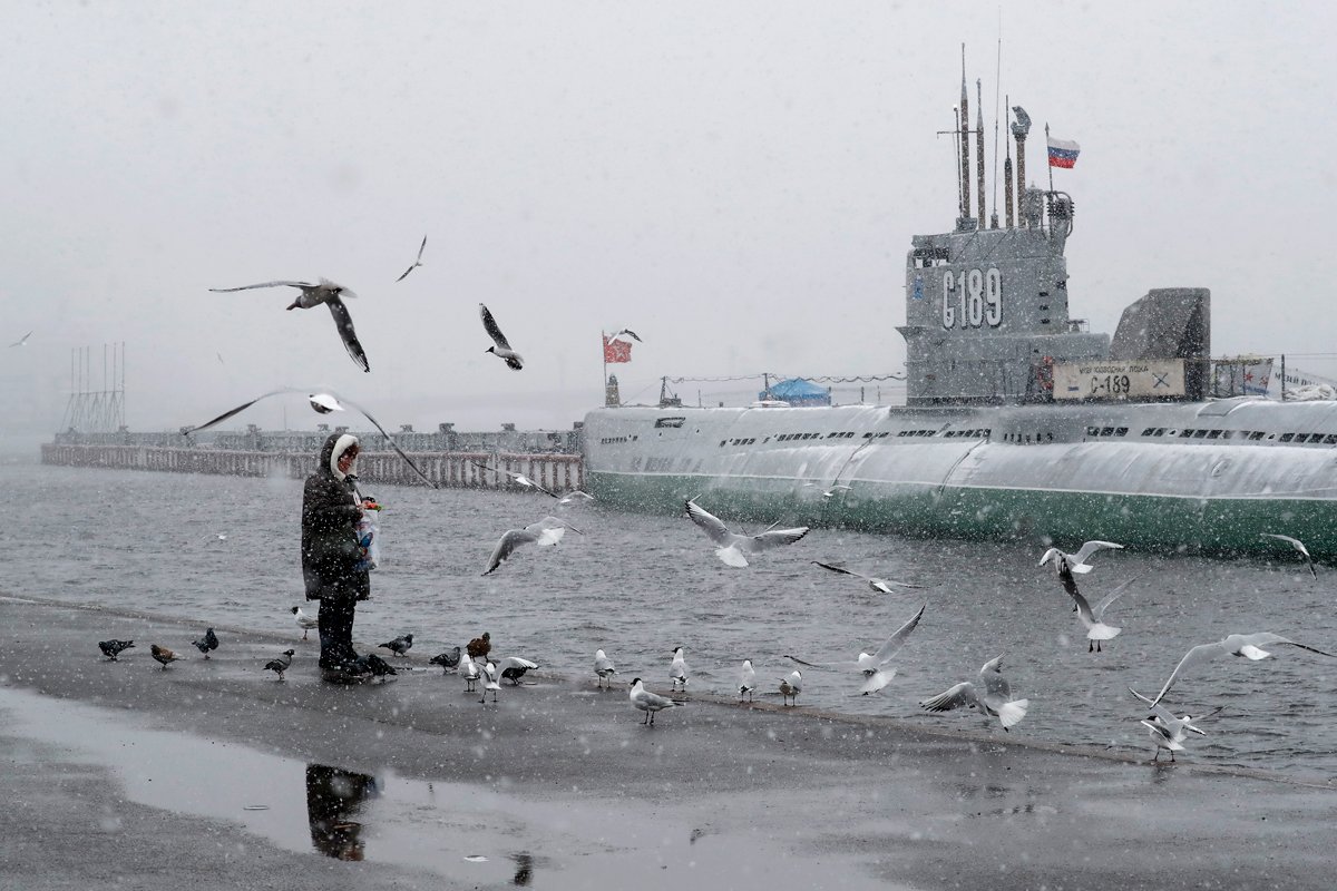 Музей-подлодка С-189 в Санкт-Петербурге, 19 апреля 2024 года. Фото: Анатолий Мальцев / EPA