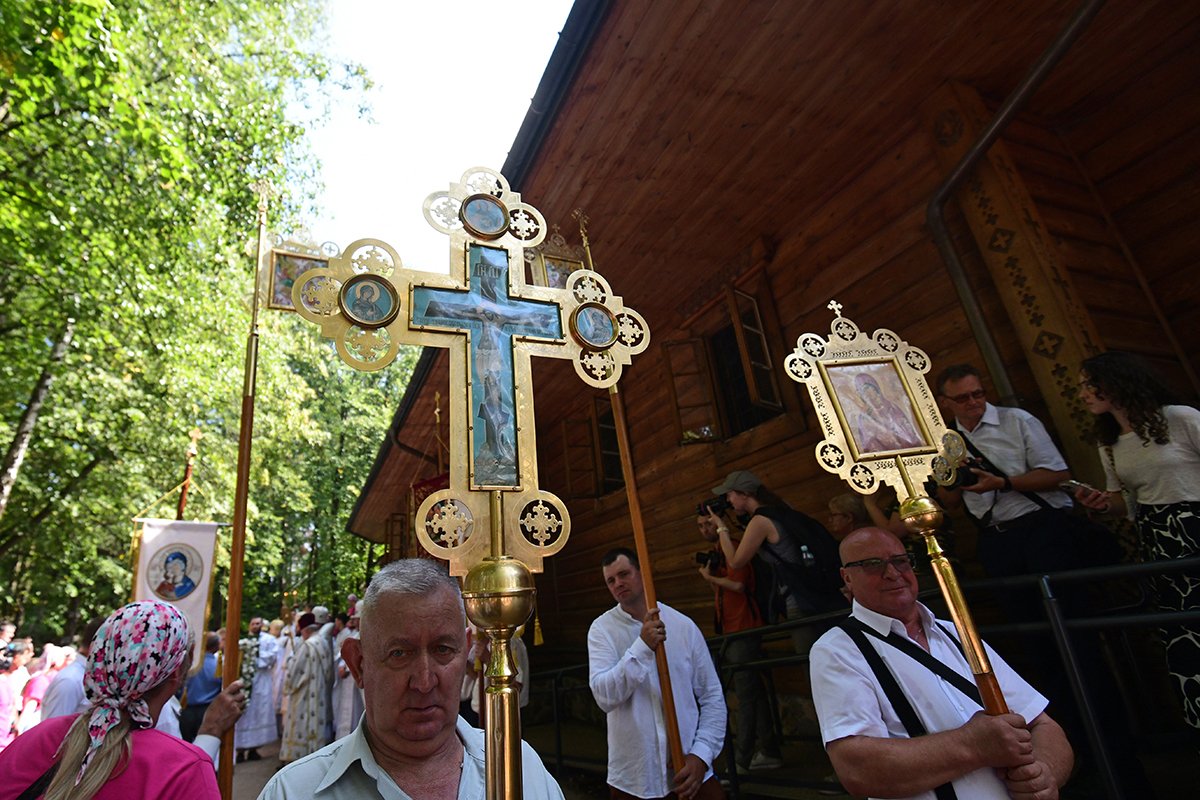 Празднование 100-летия автокефалии Польской православной церкви в главной православной святыне в Грабарке, восточная Польша, 19 августа 2024 года. Фото: Michal Zielinski / EPA