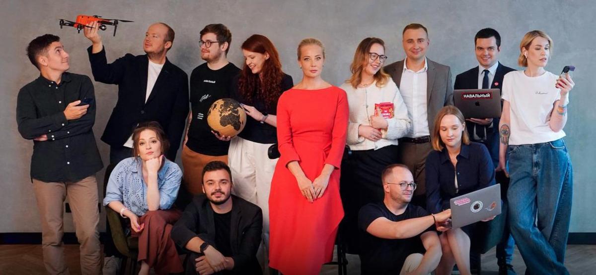 Alexey Navalny’s widow Yulia Navalnaya (centre) and the FBK’s team. Photo: FBK