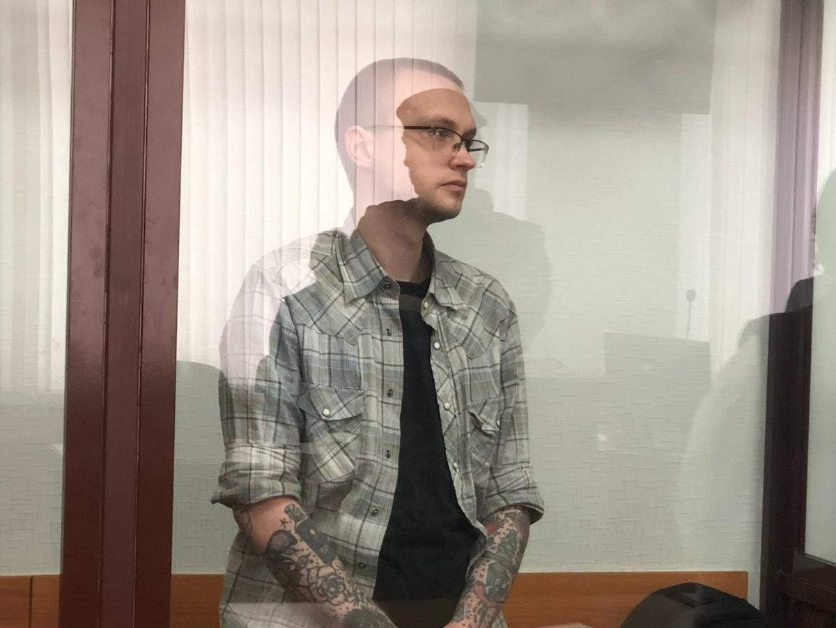 Алексей Рожков в зале суда. Фото: «Медиазона»