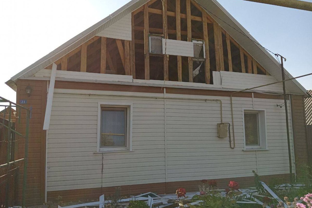 Последствия обстрела села Тишанка, октябрь 2024 года. Фото: Глава администрации